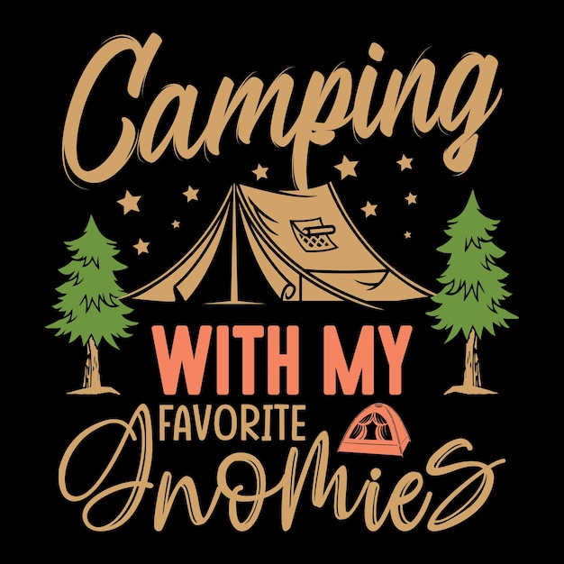 Camping t-shirt design, camping lover, graphic vector element