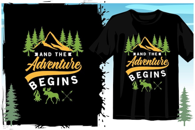 Vector camping t shirt design vector. camping vector. mountain t shirt design