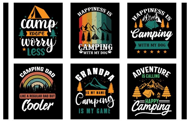 Vector camping t shirt design vector. camping vector. mountain t shirt design