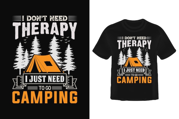 Camping T shirt design.