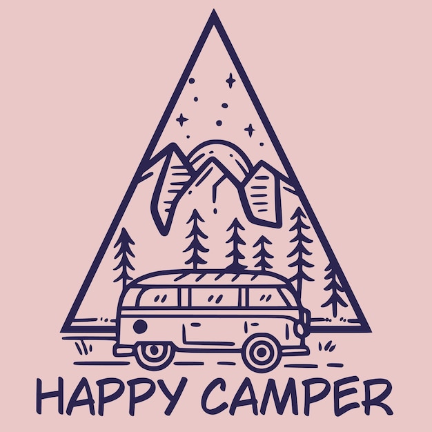 Camping T Shirt Design