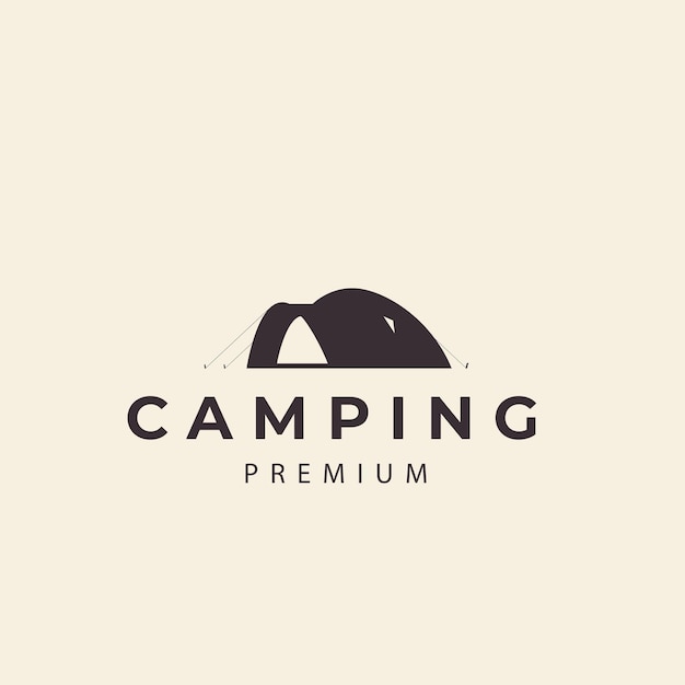 Camping tent adventure scout logo vector icon symbol illustration design