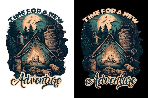 Camping tshirt design Travel Tshirt print Adventure Mountain sublimation print design Outdoor