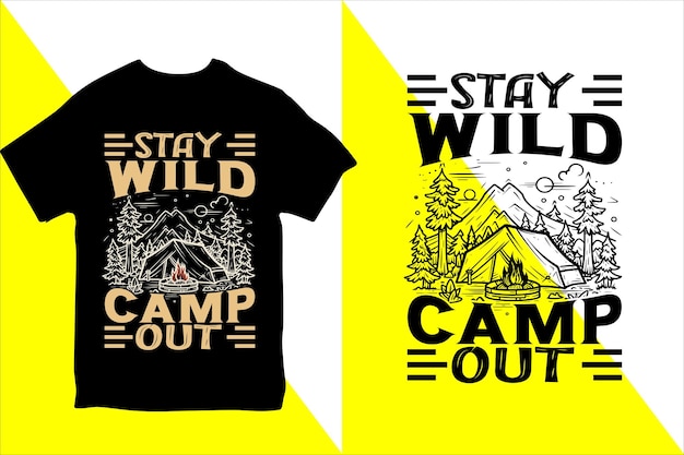 Camping tshirt design Vector camping tshirt design ideas Template Typography camping tshirts