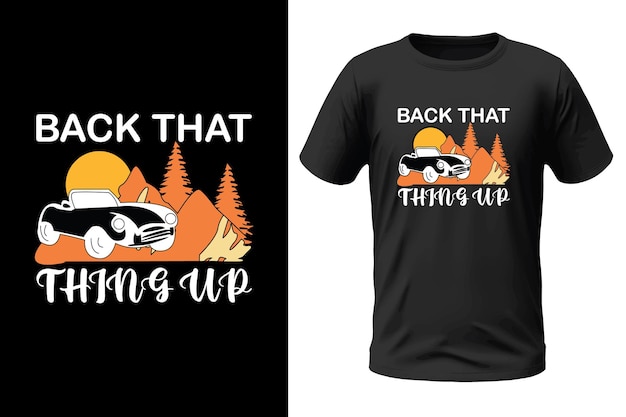 Vector camping tshirt design