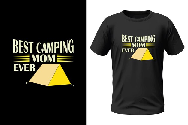 Vector camping tshirt design