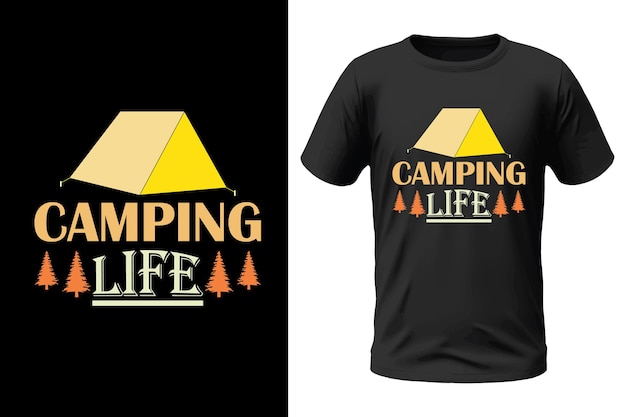 Camping tshirt design