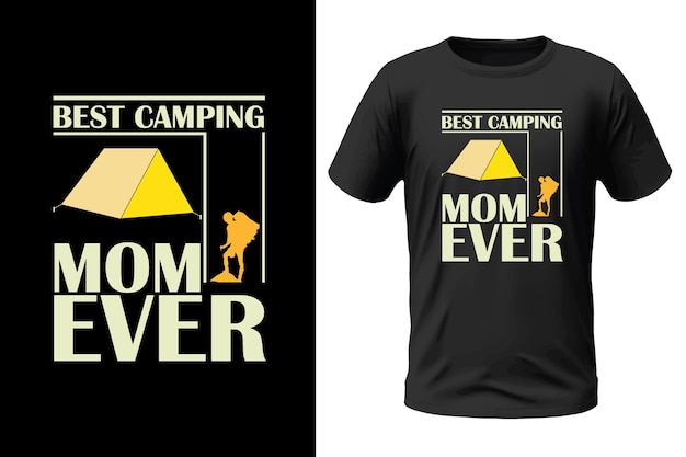 Vector camping tshirt design