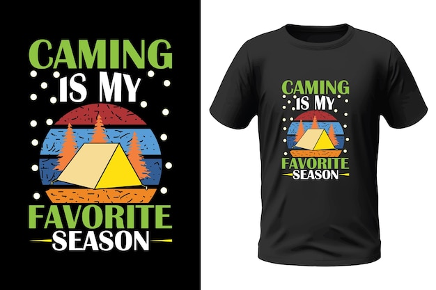 Camping tshirt design