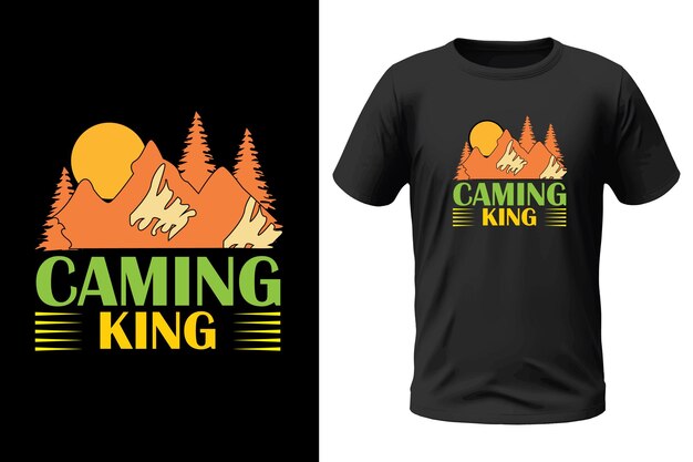 Camping tshirt design