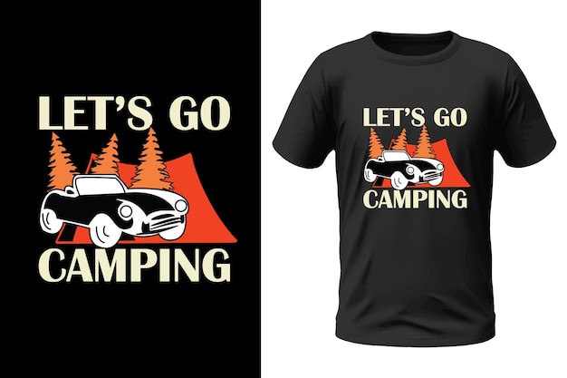 Camping tshirt design