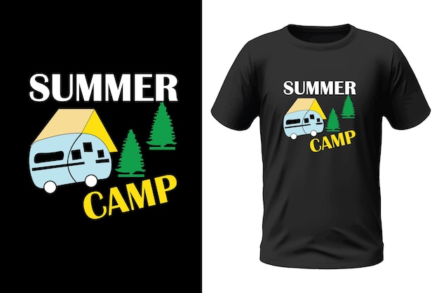 Camping tshirt design