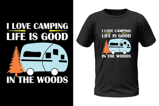 Camping tshirt design