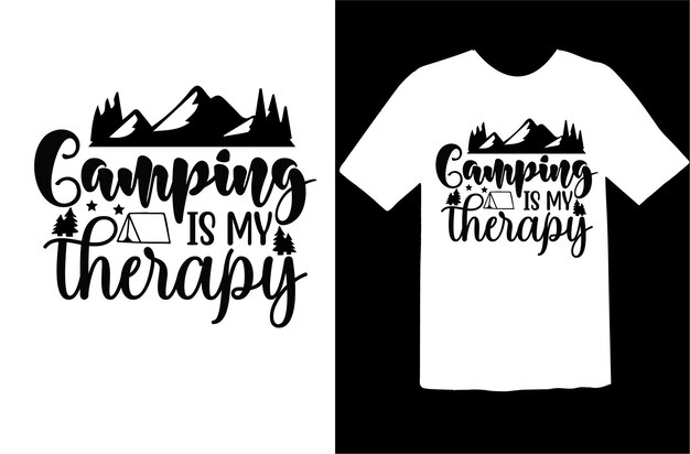 Vector camping tshirt typography vector design