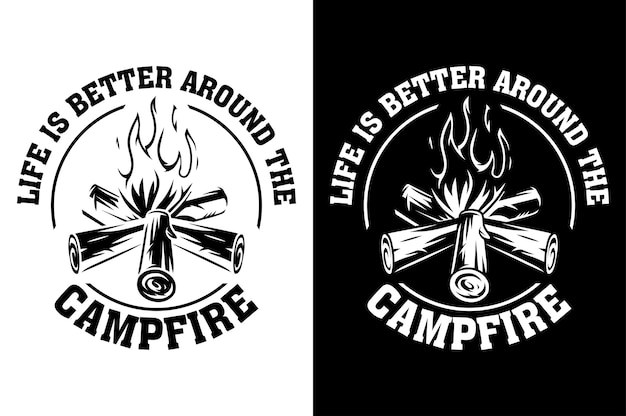 Camping Typography Quotes t shirt Vector illustration design