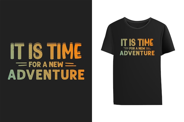 Camping typography t shirt design template