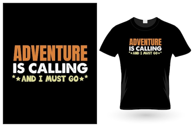 Camping typography t shirt design template