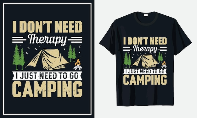 Camping typography tshirt design Premium Vector