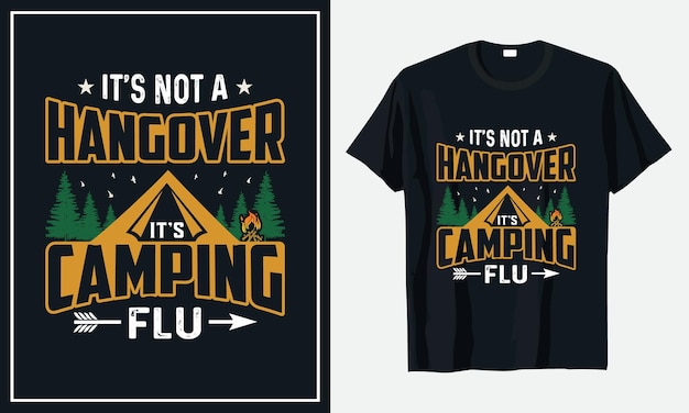 Camping typography tshirt design Premium Vector