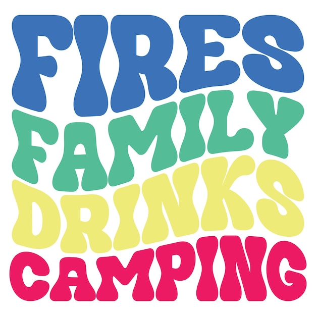 Camping typography tshirt design