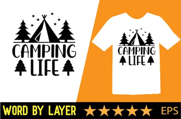 Camping vector t-shirt design