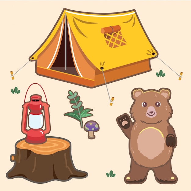 Camping with bear set