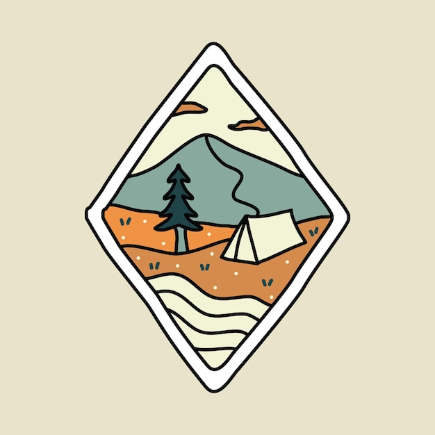 Camping with good place in the nature graphic illustration vector art tshirt design