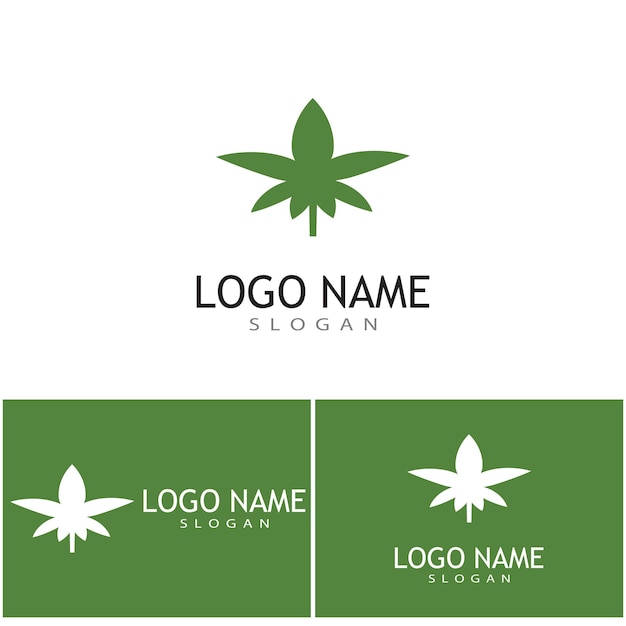 Canabis Logo Template vector symbol nature