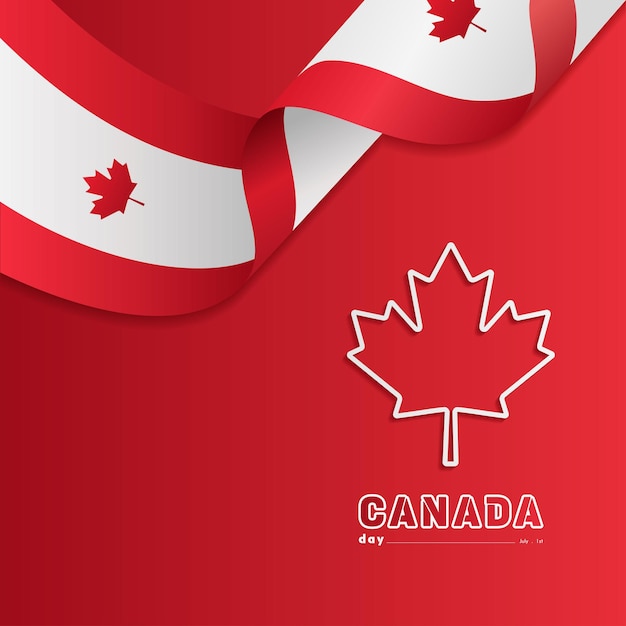 Canada day background or banner design template celebrated on July 1st Canada independence day background