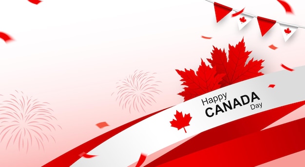 Vector canada day banner design vector illustration