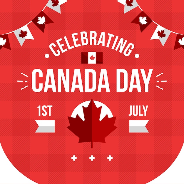 Vector canada day celebration illustration