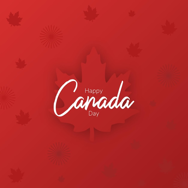 Vector canada day greeting