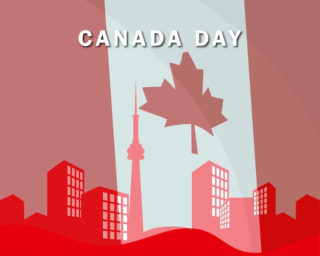 Canada day vector illustration design for social media poster and banner