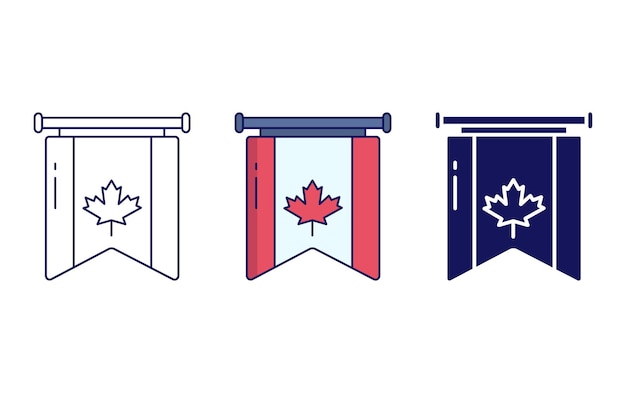 Canada flag vector icon