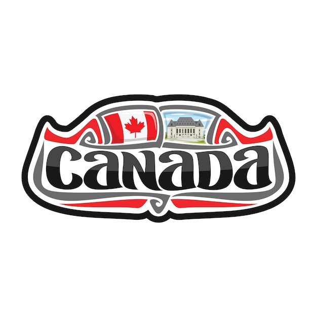 Canada Sticker Flag Logo Badge Travel Souvenir Illustration