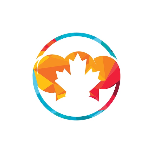 Canadian chef vector logo design template