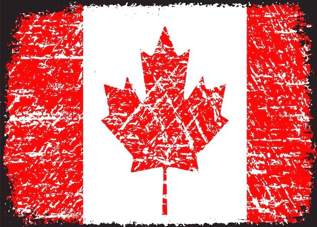 canadian grunge flag canada vector