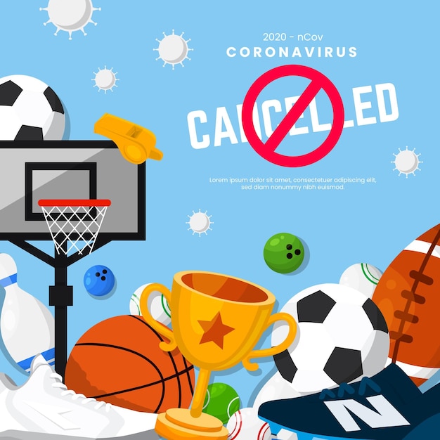 Cancelled sporting event background