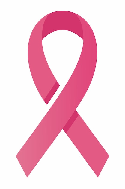 Vector cancer awareness ribbon on white background