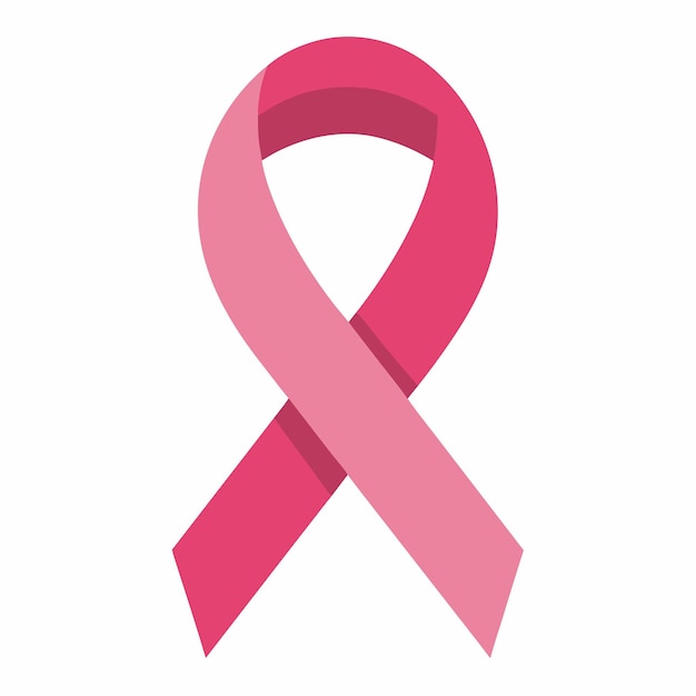 Vector cancer awareness ribbon on white background