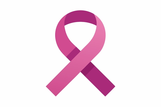 Vector cancer awareness ribbon on white background