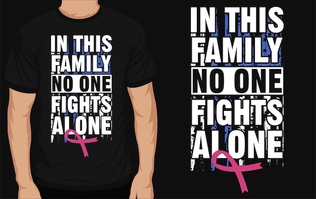 Cancer awareness typographic tshirt design