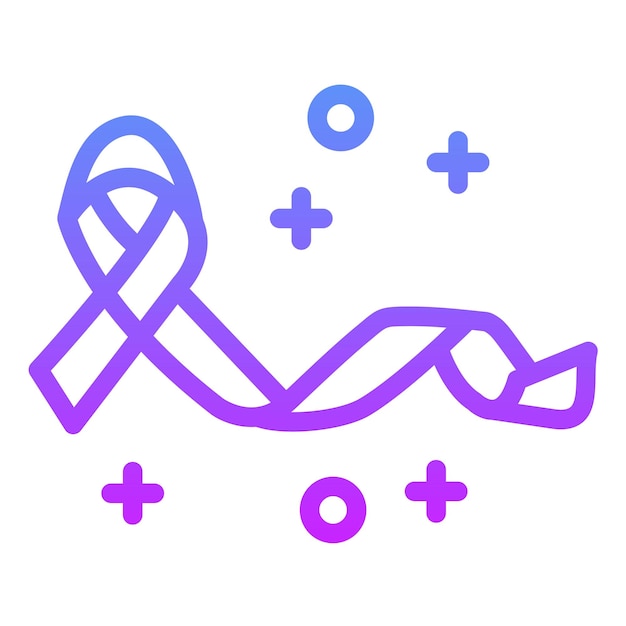 Vector cancer ribbon vector icon illustration of chemotherapy iconset