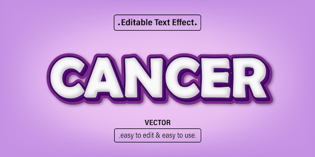 Cancer text effect, editable text style