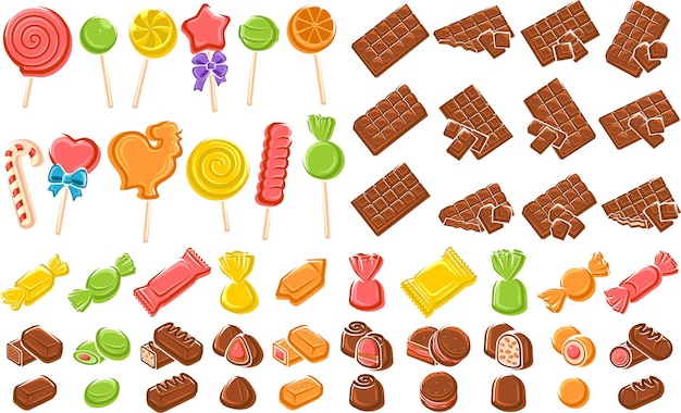 Candies set Vector