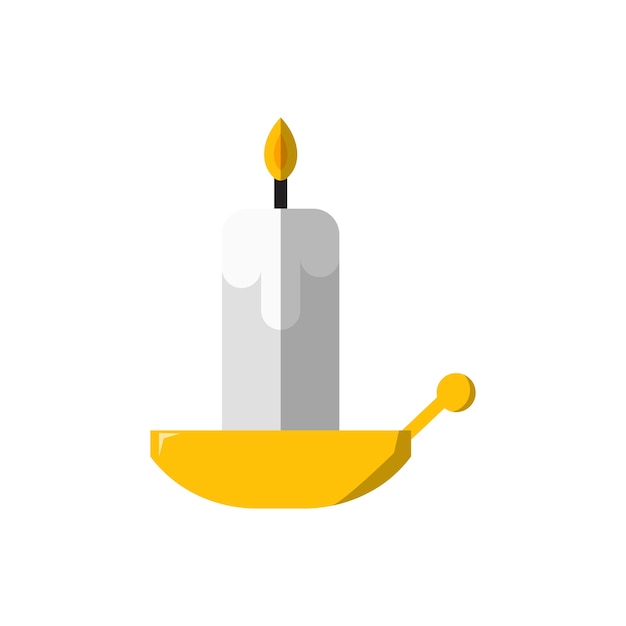 candle in flat design