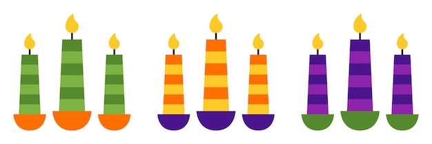 Candle in flat style isolated