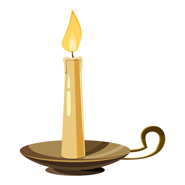 Candle icon Cartoon illustration of candle vector icon for web