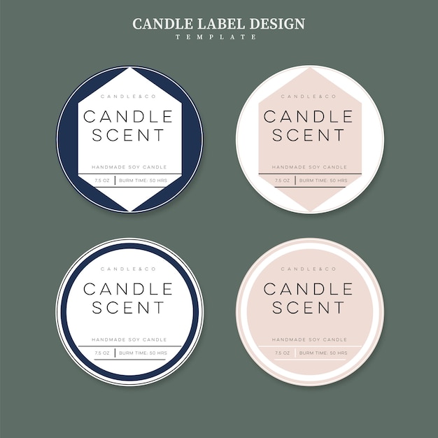 Candle Label Design template