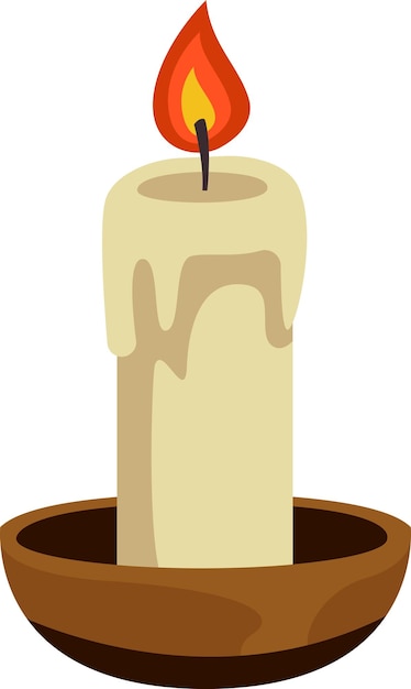 Vector candle light vector icon